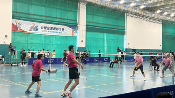 1107羽球預賽於明志科技大學體育館，台塑對明志圖片