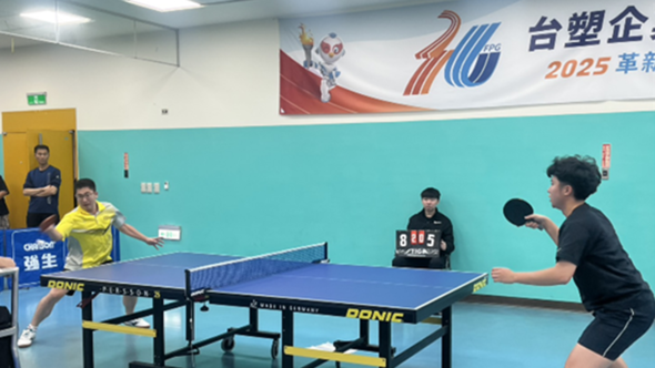 1107桌球預賽於明志科技大學體育館，總管理處對明志校友圖片